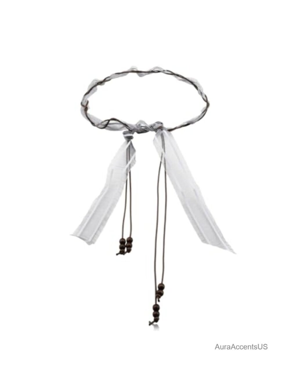 Woven Western Boho Rope Braided Belt with Tassels for Women